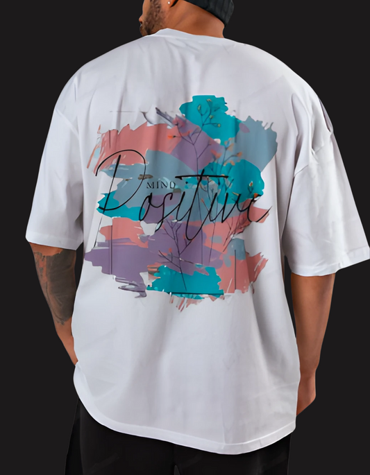 Positive Mind Oversized Graphic T-Shirt
