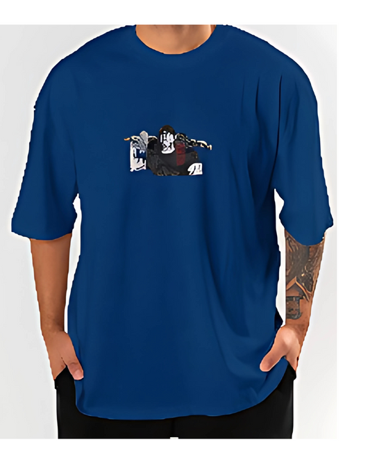 Samurai & Dragon Oversized Graphic T-Shirt