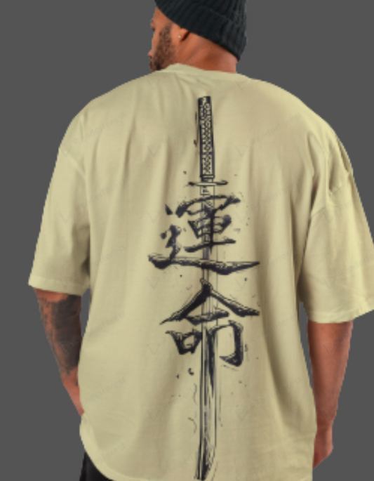 “Katana Destiny Oversized Graphic T-Shirt
