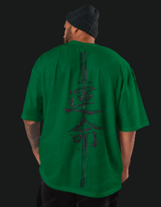 “Katana Destiny Oversized Graphic T-Shirt