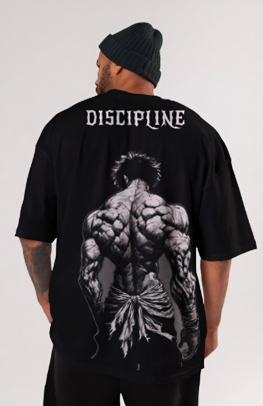 “Discipline Oversized Graphic T-Shirt