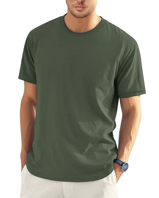 Drop Shoulder Plain T-Shirt