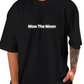 Astronaut "Mow The Moon" Oversized Graphic T-Shirt – Black