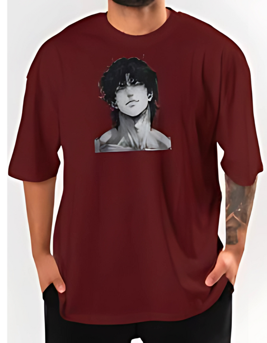 Anime Fighter Oversized Graphic T-Shirt