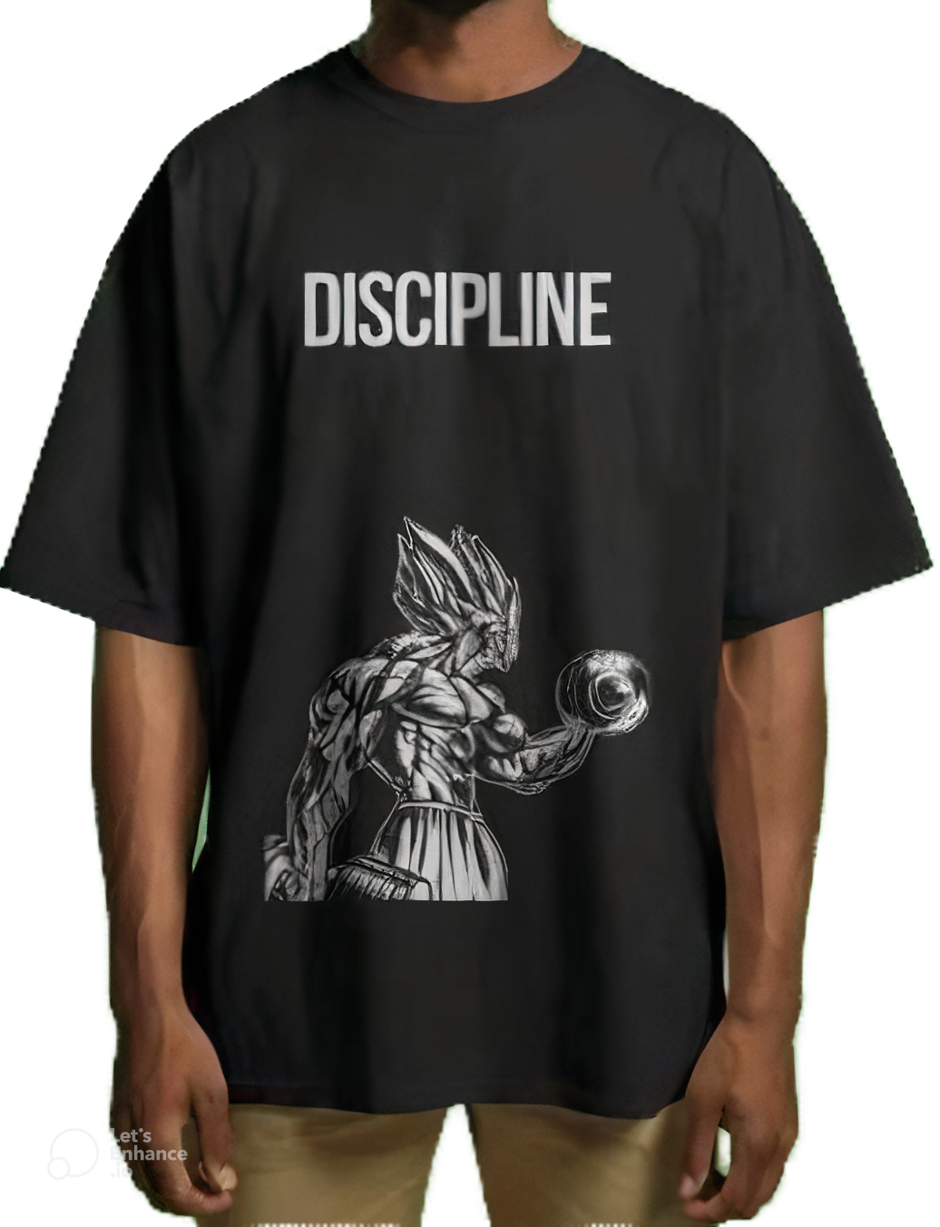 Men’s Oversized Graphic Tee – “Discipline"