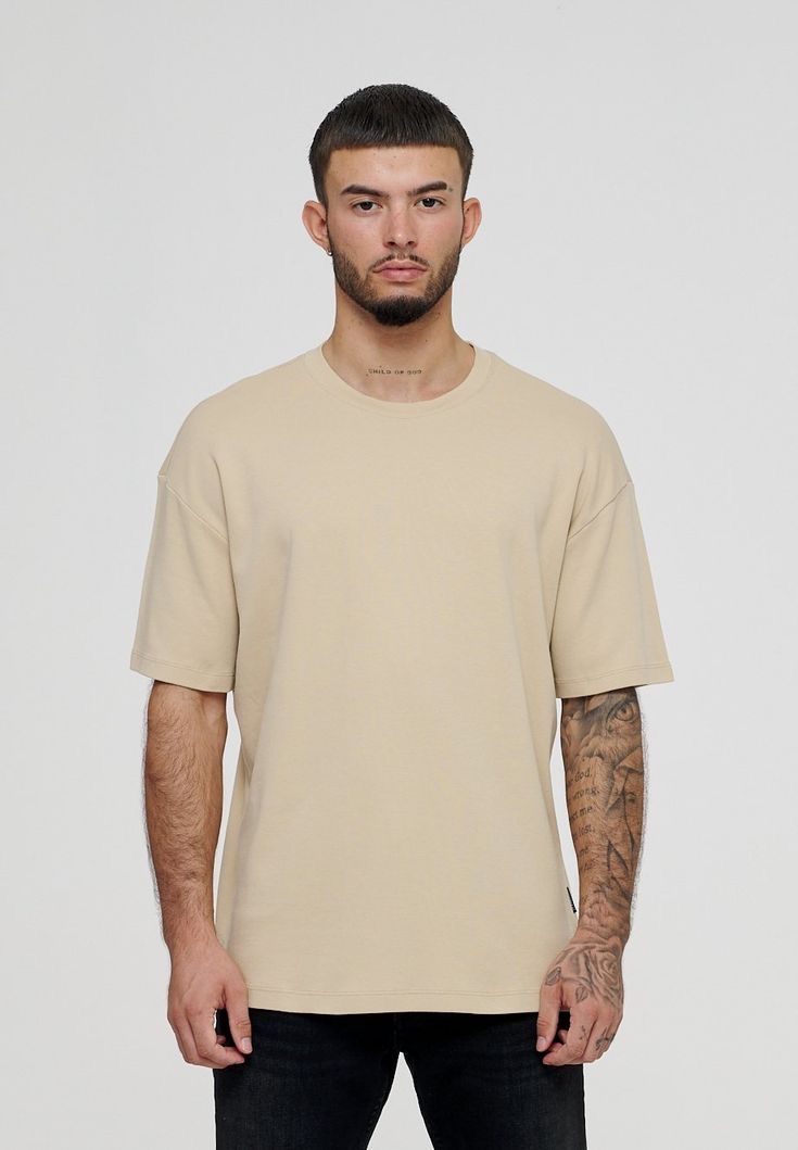 Drop Shoulder Plain T-Shirt