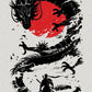 Samurai & Dragon Oversized Graphic T-Shirt