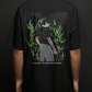 Toji Fushiguro Cursed Flames Oversized Black T-Shirt