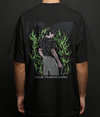 Toji Fushiguro Cursed Flames Oversized Black T-Shirt